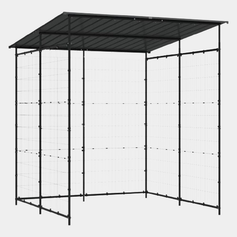 Black Steel vidaXL Bicycle Shed