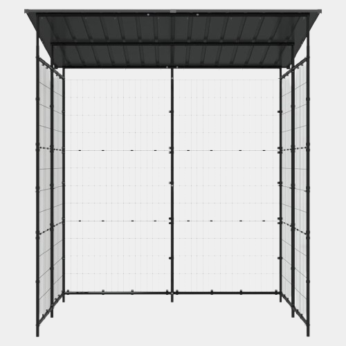 Black Steel vidaXL Bicycle Shed