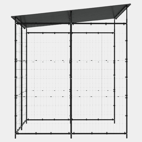 Black Steel vidaXL Bicycle Shed